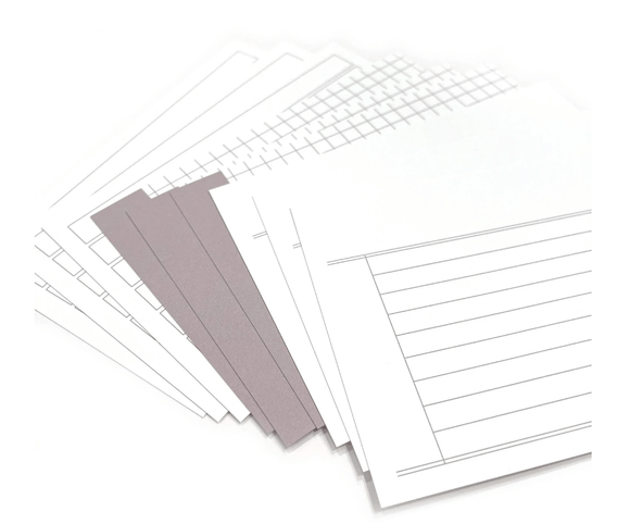 Scrapbooking  Elles Studio Basic Grid 4 x 6 inch Journaling Tags embellishments