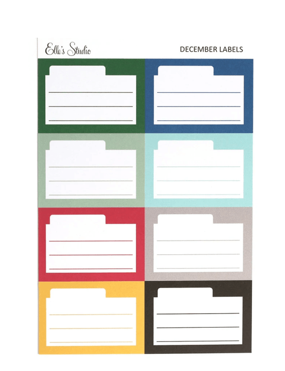 Scrapbooking  Elles Studio - December 21 Labels Embellishments