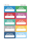 Scrapbooking  Elles Studio March 2022 Labels Embellishments