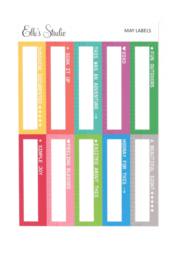 Scrapbooking  Elles Studio - May 22 Labels Embellishments