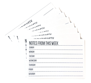 Scrapbooking  Elles Studio - Notes From This Week (Sunday start) 4 x 6 inch Journaling Tags Embellishments