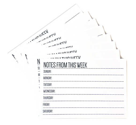 Scrapbooking  Elles Studio - Notes From This Week (Sunday start) 4 x 6 inch Journaling Tags Embellishments