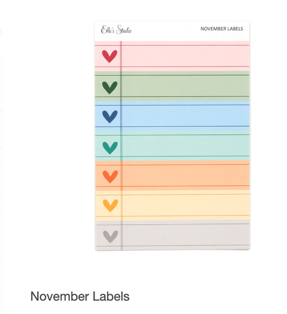 Scrapbooking  Elles Studio November 22 Labels Embellishments