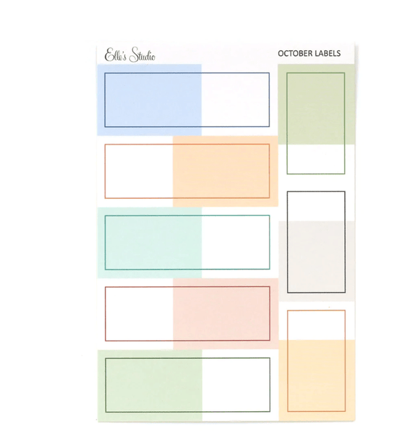 Scrapbooking  Elles Studio - October 2022 Labels Embellishments