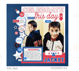 Scrapbooking  Elles Studio Patriotic Acrylic Stars Embellishments