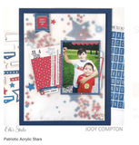 Scrapbooking  Elles Studio Patriotic Acrylic Stars Embellishments