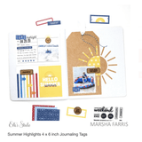 Scrapbooking  Elles Studio Summer Highlights 4 x 6 inch Journaling Tags Embellishments