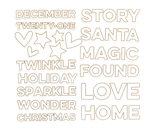 Scrapbooking  Elles Studio The Merriest Vellum Die Cuts Embellishments