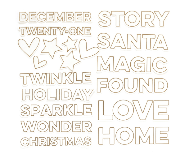 Scrapbooking  Elles Studio The Merriest Vellum Die Cuts Embellishments