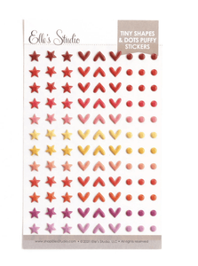 Scrapbooking  Elles Studio Tiny Shapes and Dots Puffy Stickers - Warm Tones Embellishments