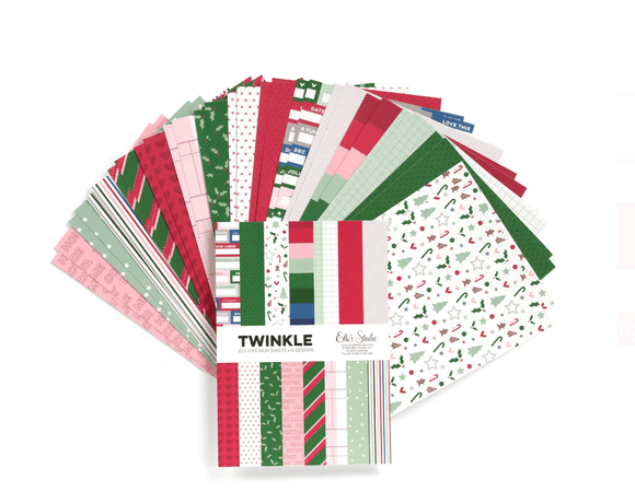 Scrapbooking  Elles Studio Twinkle 6 x 8.5 inch Paper Stack Embellishments