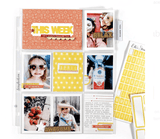Scrapbooking  Elles Studio Yellow Cardstock Label Stickers Embellishments