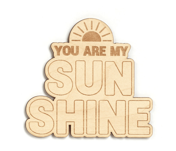 Scrapbooking  Elles Studio You Are My Sunshine Wood Veneer Embellishments