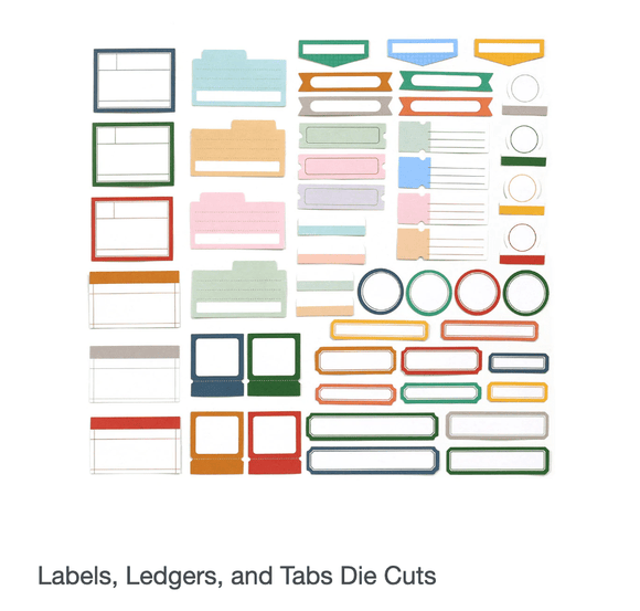 Scrapbooking  Elles Studio - Labels, Ledgers, and Tabs Die Cuts Ephemera