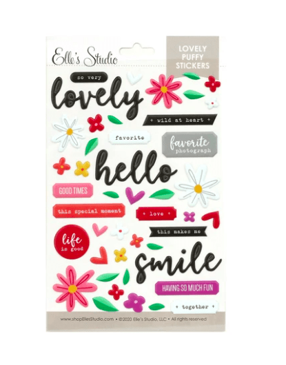 Scrapbooking  Elles Lovely Puffy Stickers kit