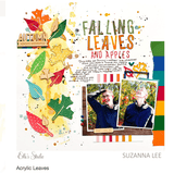 Scrapbooking  Elles Studio - Acrylic Autumn Leaves kit