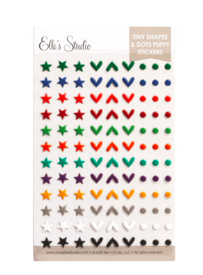 Scrapbooking  Elles Studio - Autumn Tiny Shapes and Dots Puffy Sticker kit