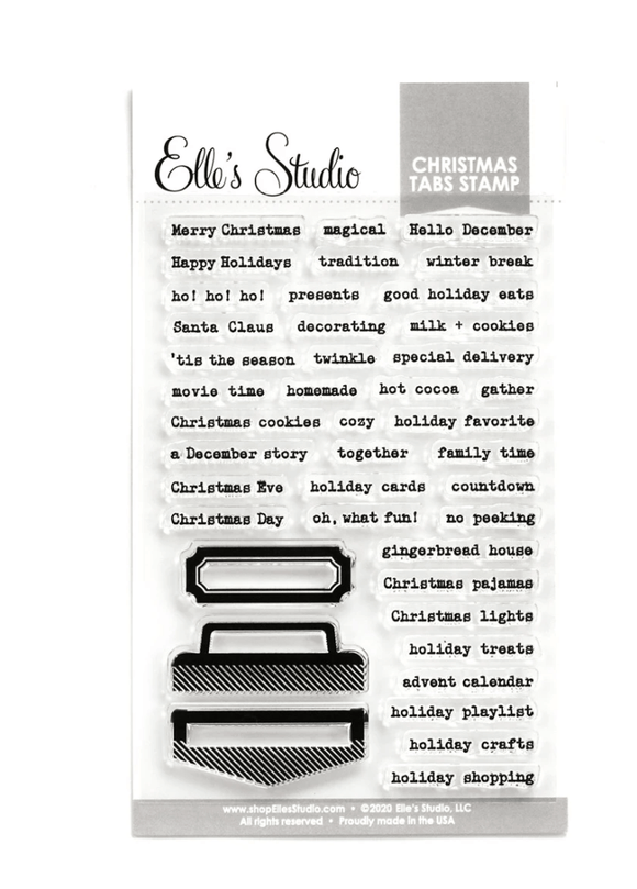 Scrapbooking  Elles Studio - Christmas Tabs Stamp kit