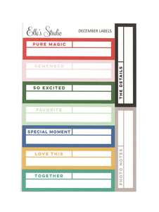 Scrapbooking  Elles Studio - December 2020 Labels kit