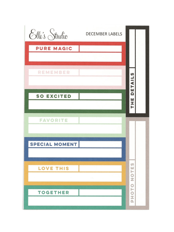 Scrapbooking  Elles Studio - December 2020 Labels kit