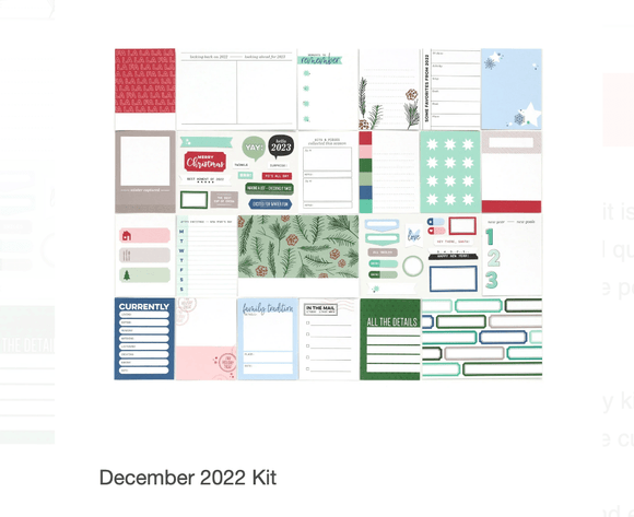 Scrapbooking  Elles Studio December 2022 Kit kit