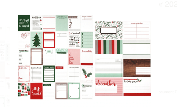 Scrapbooking  Elles Studio - Document December 2020 Journaling Cards kit