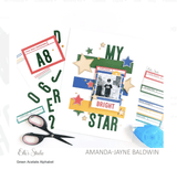 Scrapbooking  Elles Studio - Green Acetate Alphabet kit