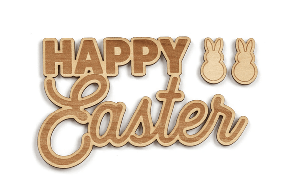 Scrapbooking  Elles Studio - Happy Easter Wood Veneer kit
