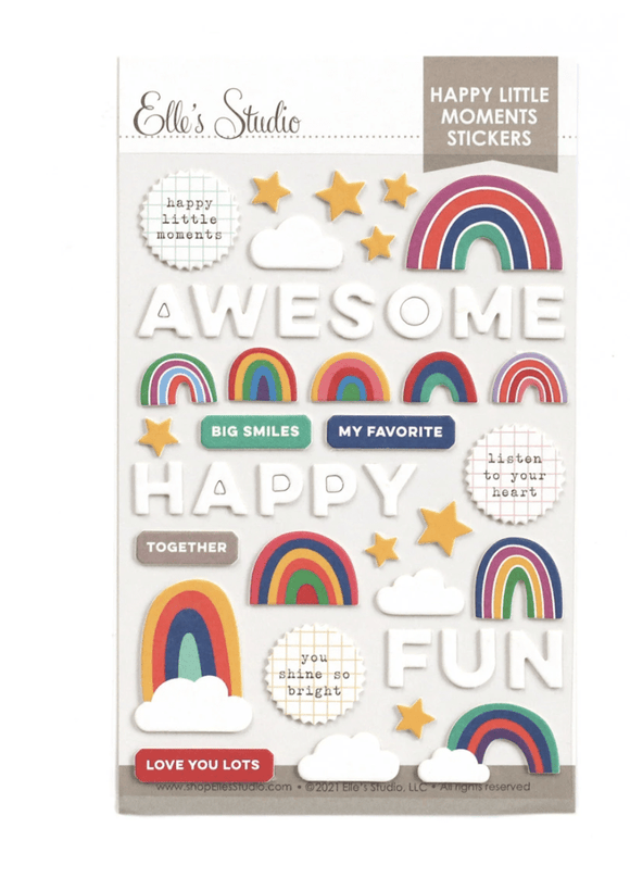 Scrapbooking  Elles Studio - Happy Little Moments Chipboard Stickers kit
