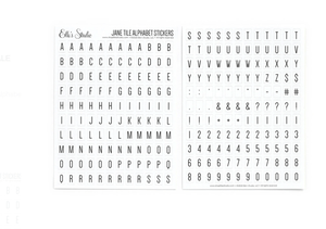 Scrapbooking  Elles Studio - Jane Tile Alphabet Stickers kit