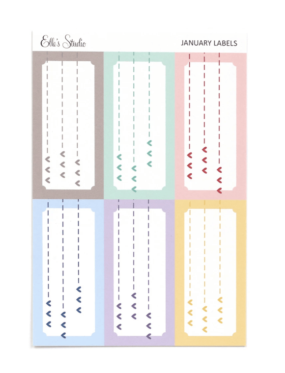 Scrapbooking  Elles Studio - January Labels kit