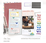 Scrapbooking  Elles Studio - January Labels kit