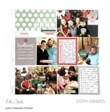 Scrapbooking  Elles Studio - Joyful Chipboard Stickers kit