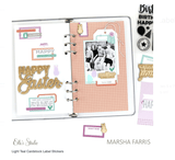 Scrapbooking  Elles Studio - Light Teal Label Stickers kit