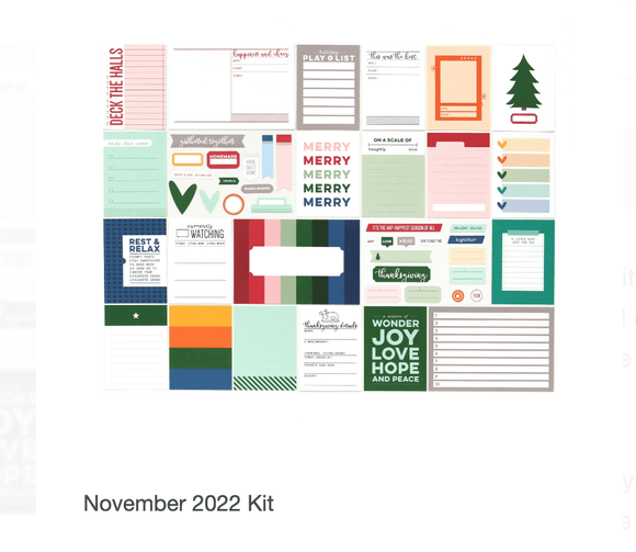Scrapbooking  Elles Studio November 2022 Kit kit