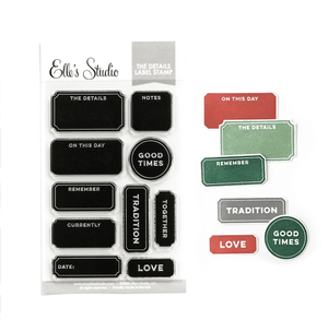 Scrapbooking  Elles Studio - The Details Label Stamp kit