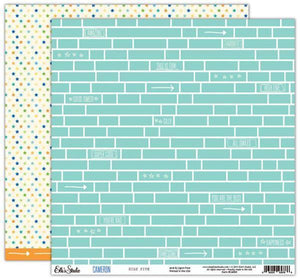 Scrapbooking  Cameron  High Five Paper 12x12 Double Sided Paper 12"x12"