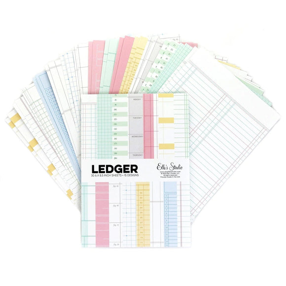 Scrapbooking  Elles Studio Ledger 6 x 8.5 inch Paper Stack Paper Pad