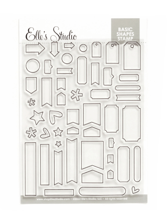 Scrapbooking  Elles Studio Basic Shapes Stamp - Outline stamp