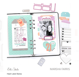 Scrapbooking  Elles Studio - Hearts Label Stamp stamp