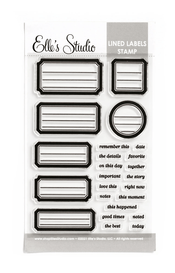 Scrapbooking  Elles Studio - Lined Labels Stamp Set stamp