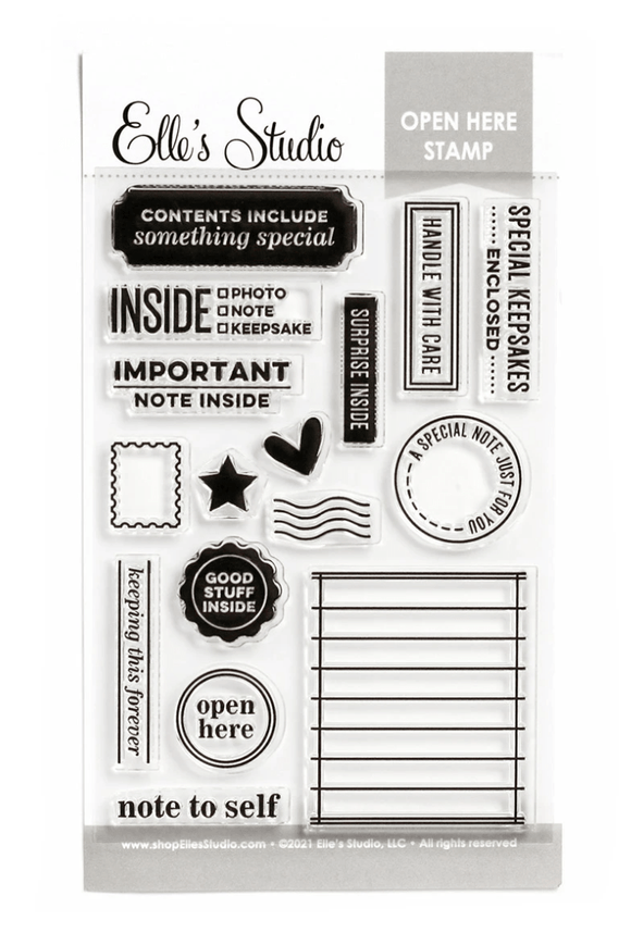 Scrapbooking  Elles Studio - Open Here Stamp Set stamp