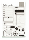 Scrapbooking  Elles Studio Star Notes Stamp stamp