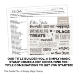 Scrapbooking  Elles Studio Title Builder Vol. 6 Simply Magic Stamp stamp