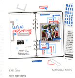 Scrapbooking  Elles Studio - Travel Tabs Stamp stamp