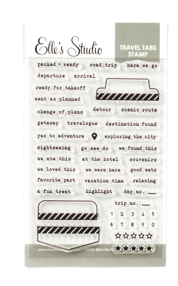 Scrapbooking  Elles Studio - Travel Tabs Stamp stamp