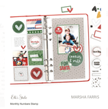 Scrapbooking  Elle's Studio Monthly Numbers Stamp Set stamps