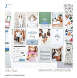 Scrapbooking  Elle's Studio Monthly Numbers Stamp Set stamps