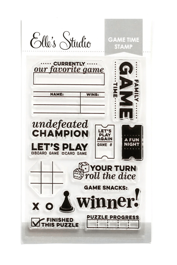 Scrapbooking  Elles Studio Game Time Stamp Set stamps