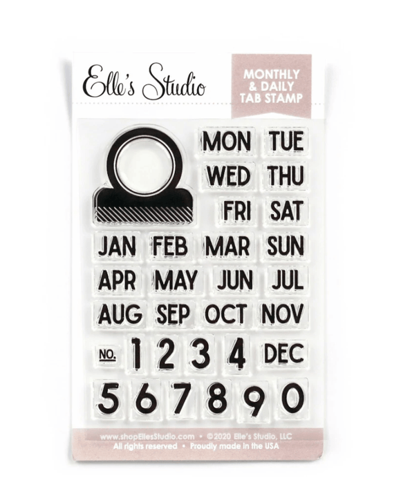 Scrapbooking  Elles Studio - Monthly and Daily Tab Stamp stamps